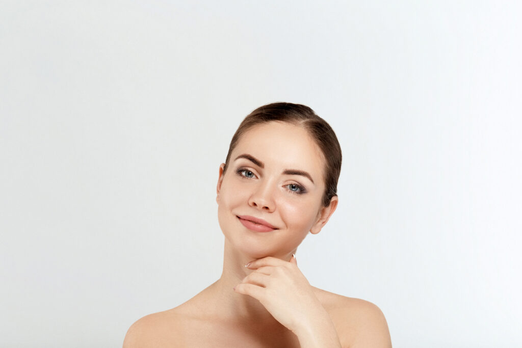 Woman with bright, lifted brows after a brow lift in Bridgeville, PA